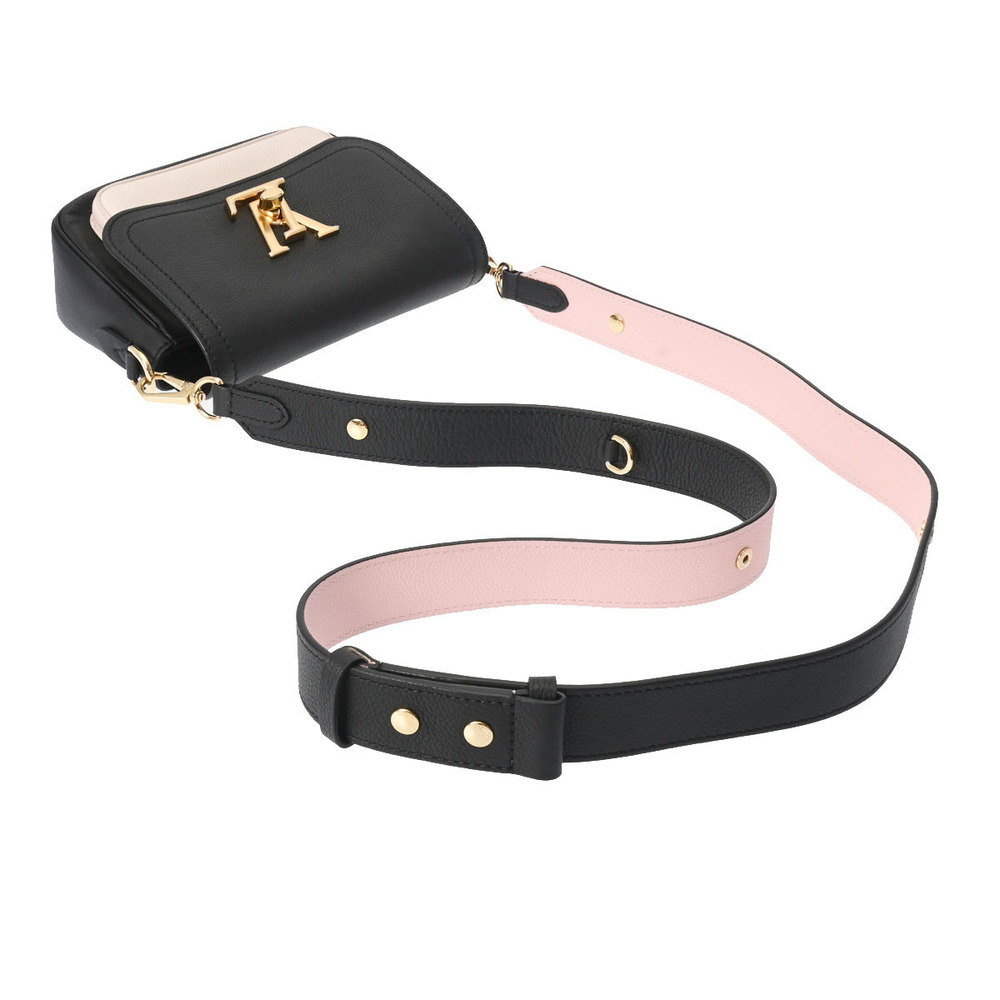 Louis Vuitton Bag Shoulder Noir Lock Me Calf Black Tender Leather Grained - Picture 3 of 11